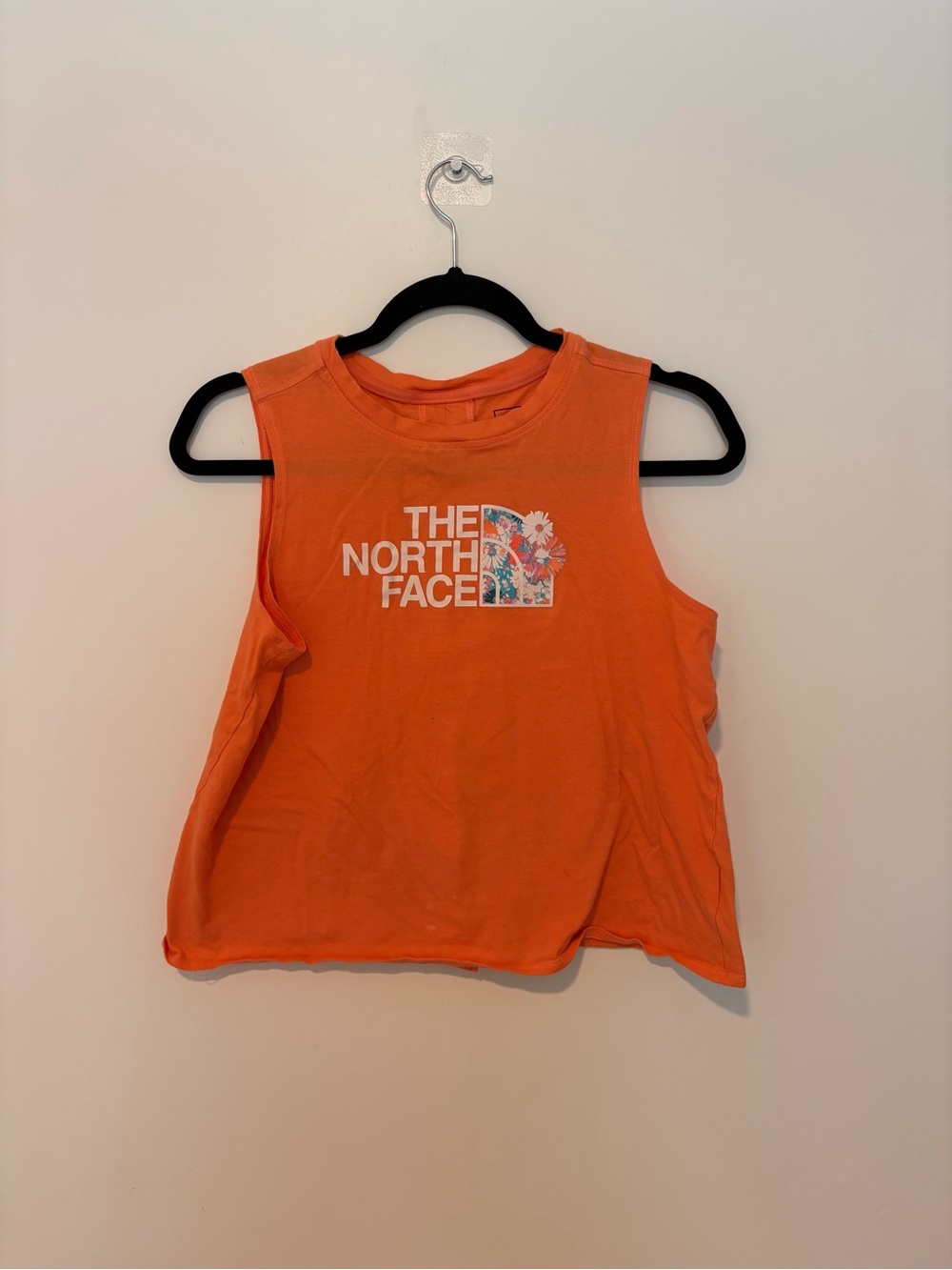 The North Face Bright Orange Floral Logo Tank Top